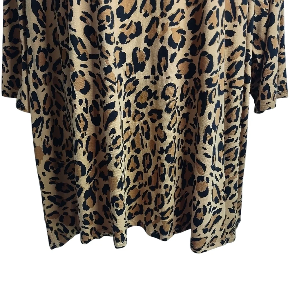 Jessica London Women's Plus Size Swing Leopard Print Top Blouse Size 26/28 - Picture 5 of 10